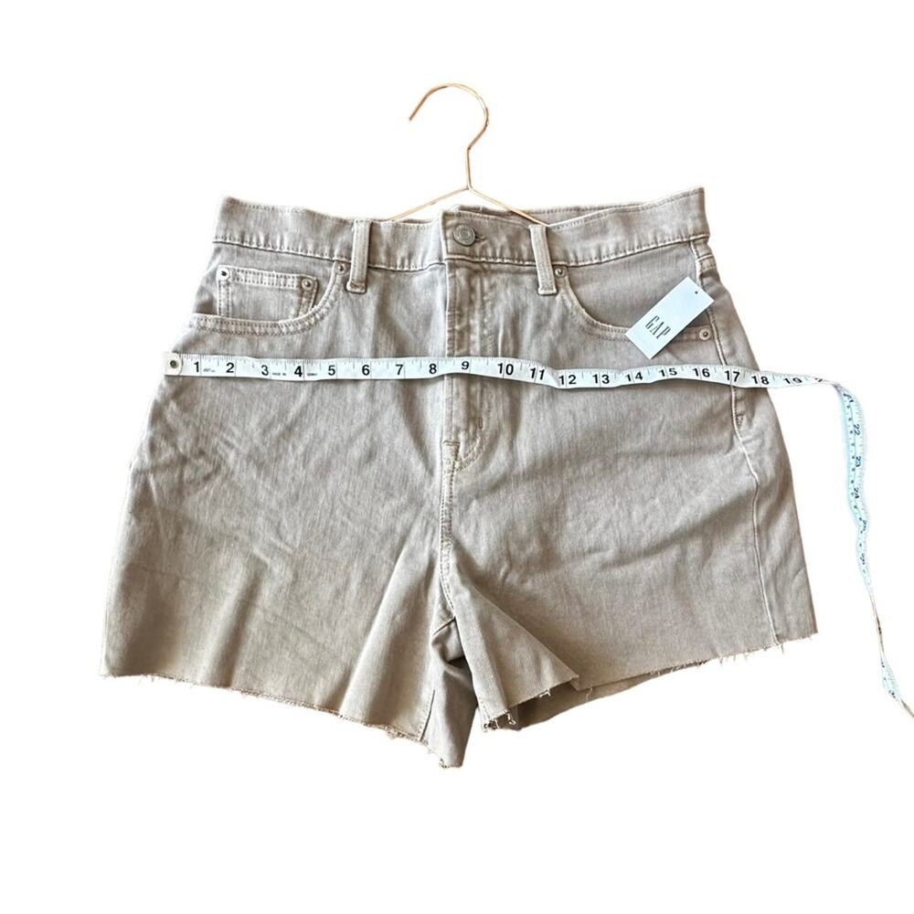GAP High Rise Crop cut off tan Denim Shorts 29 4 inch - Picture 5 of 9
